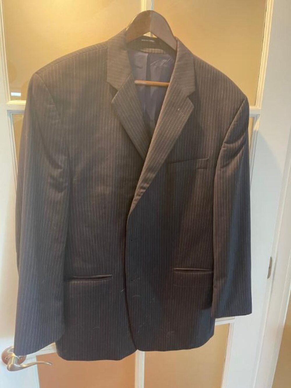 Calvin Klein Dark Gray Pinstripe Suit